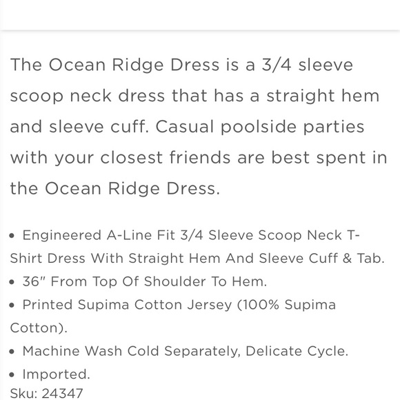 Lilly Pulitzer Ocean Ridge dress in XXS - Picture 7 of 7